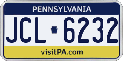 PA license plate JCL6232