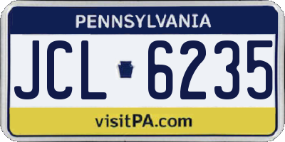 PA license plate JCL6235