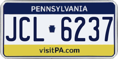 PA license plate JCL6237