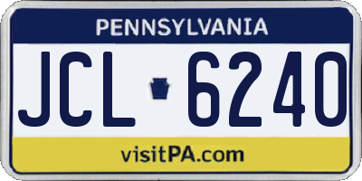 PA license plate JCL6240