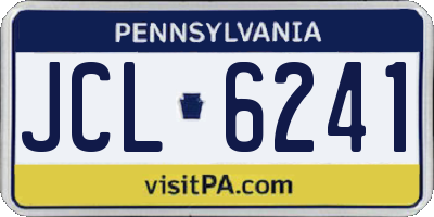 PA license plate JCL6241