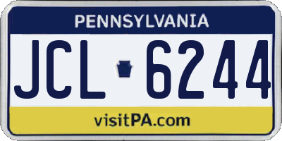 PA license plate JCL6244