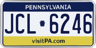 PA license plate JCL6246