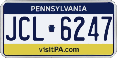 PA license plate JCL6247