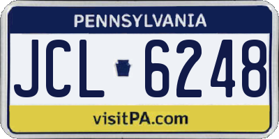 PA license plate JCL6248