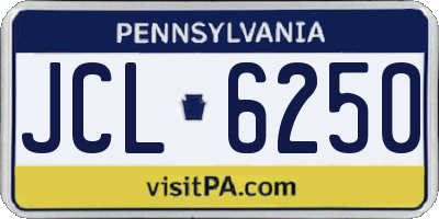 PA license plate JCL6250