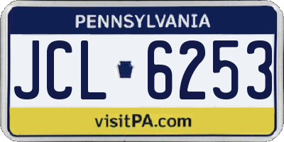 PA license plate JCL6253