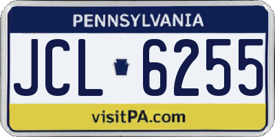 PA license plate JCL6255
