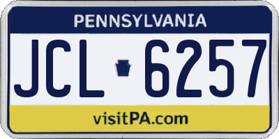 PA license plate JCL6257