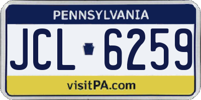 PA license plate JCL6259