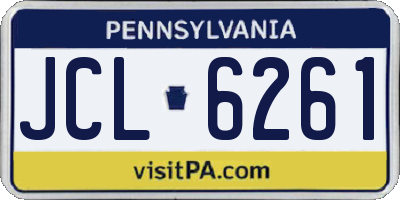 PA license plate JCL6261