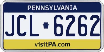 PA license plate JCL6262