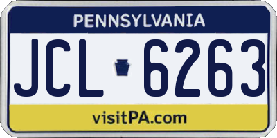 PA license plate JCL6263