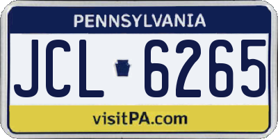 PA license plate JCL6265