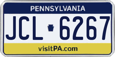 PA license plate JCL6267