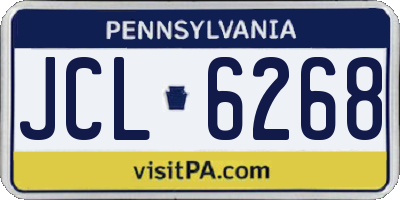PA license plate JCL6268