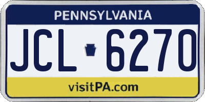 PA license plate JCL6270