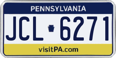 PA license plate JCL6271
