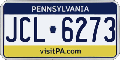 PA license plate JCL6273