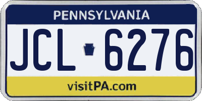 PA license plate JCL6276