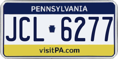 PA license plate JCL6277