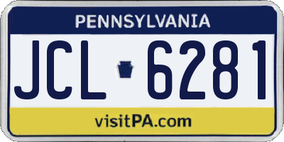 PA license plate JCL6281