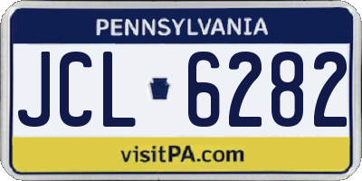 PA license plate JCL6282