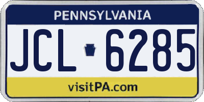 PA license plate JCL6285