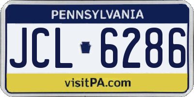 PA license plate JCL6286