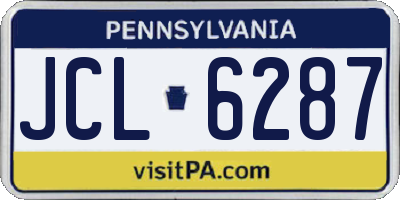 PA license plate JCL6287