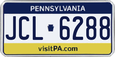 PA license plate JCL6288