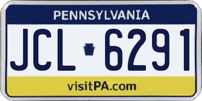 PA license plate JCL6291