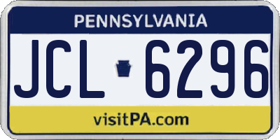 PA license plate JCL6296