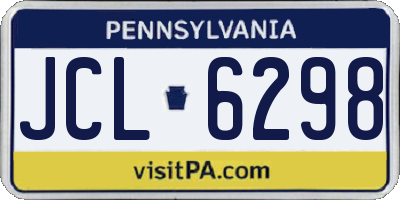 PA license plate JCL6298