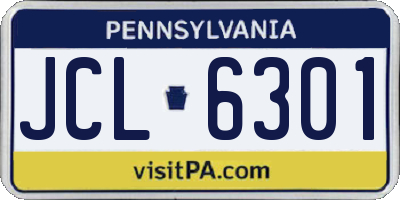 PA license plate JCL6301