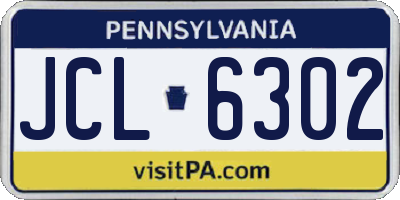 PA license plate JCL6302
