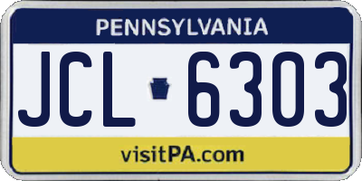 PA license plate JCL6303
