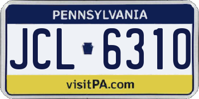 PA license plate JCL6310