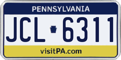 PA license plate JCL6311