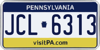 PA license plate JCL6313