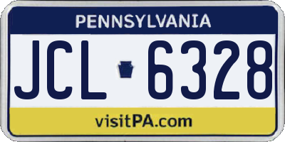 PA license plate JCL6328