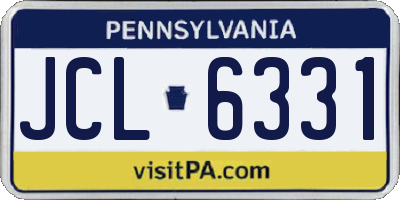 PA license plate JCL6331