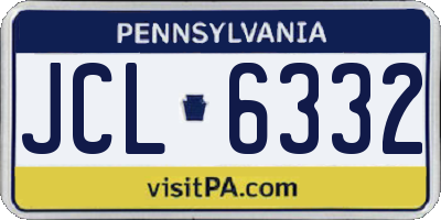 PA license plate JCL6332