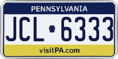 PA license plate JCL6333