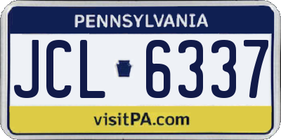 PA license plate JCL6337