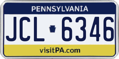 PA license plate JCL6346