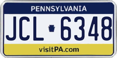 PA license plate JCL6348