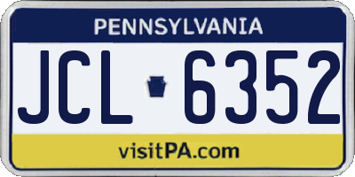 PA license plate JCL6352