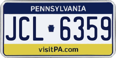 PA license plate JCL6359