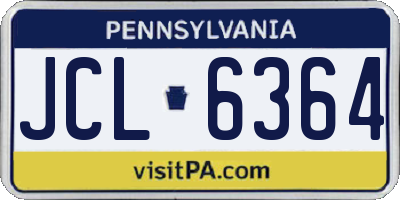 PA license plate JCL6364